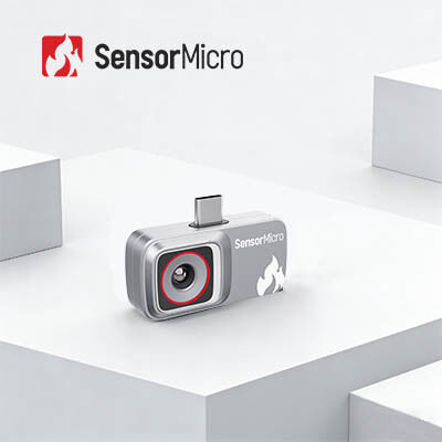 Máy ảnh nhiệt 256×192/12μm không làm mát được kết nối với điện thoại thông minh cho các điểm nóng điện và các ứng dụng di động